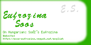 eufrozina soos business card